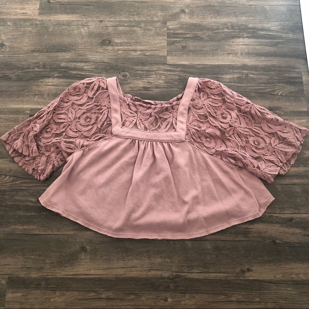 Free people lace crop